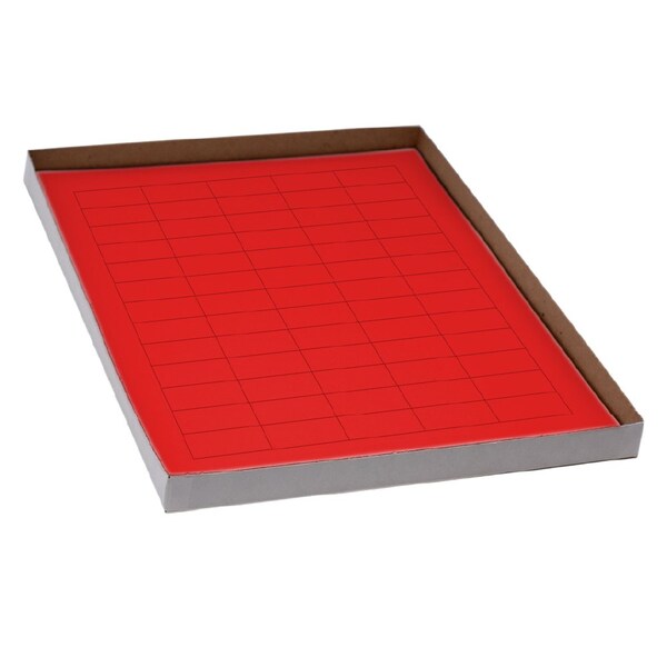 Label Sheets, Cryo, 38x19mm, for General Use, 20 Sheets, 60 Labels per Sheet, Red, 1200PK